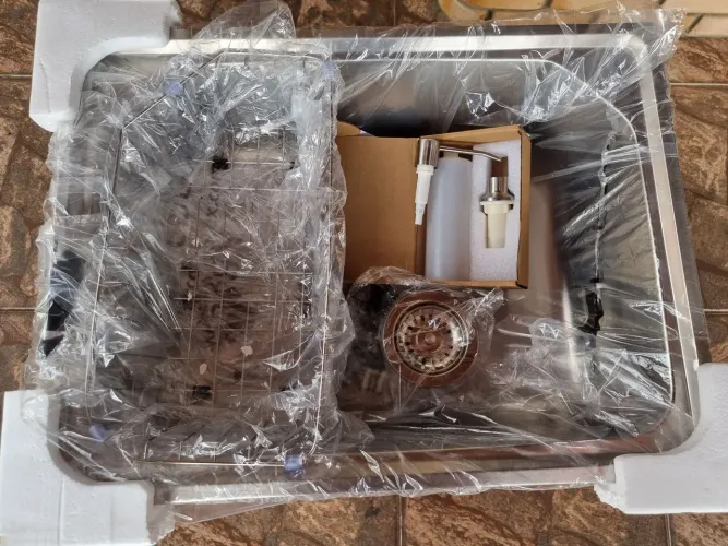 Cuba Pia Cozinha Gourmet Luxo Inox 304 Com Acessórios