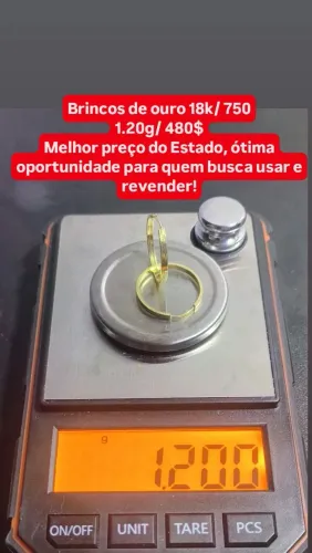 Brinco ouro 18k 