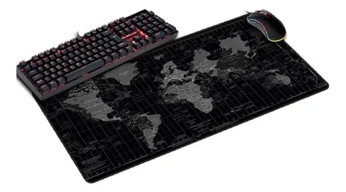 Mousepad Gamer Mapa Mundi 70x35cm Novo
