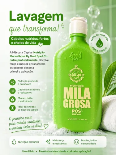 Shampoo Mila Grosa Pós Química - Gold Spell Co 250ml