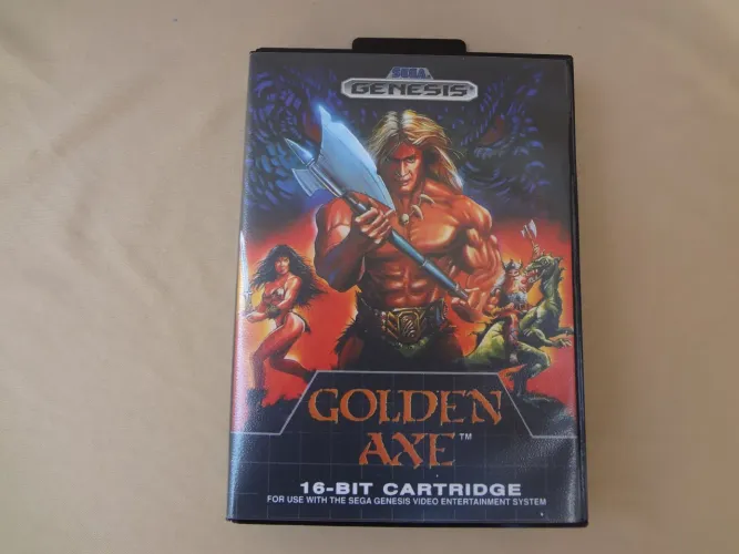 Golden Axe - Mega Drive - Caixa, Manual e Encarte Reprô