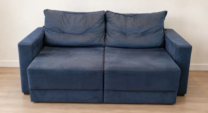 Sofá 3 Lugares Suede Azul Marinho 180 cm
