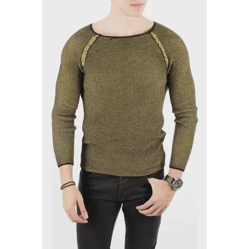 Blusa Masculino Trico Amarelo - Tricô Reverso