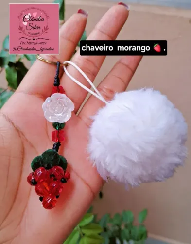 Chaveiro com pompom apartir de R$:9,99