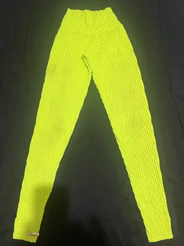 Calça de academia verde limão G
