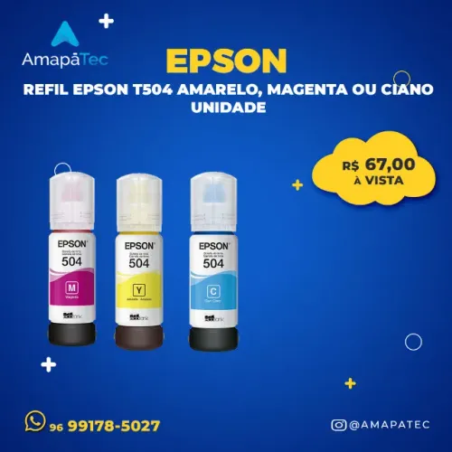 Garrafa para Ecotank colorida 504 Epson