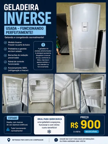 Geladeira inverse tudo funcionando