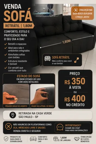 Sofá retrátil