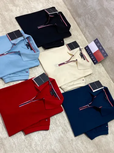 Camisa Polo Tommy Hilfiger com Meio Zíper