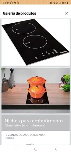 Cooktop de Indução 2 Zonas Preto 220V - SUGGAR - FG0222VC
