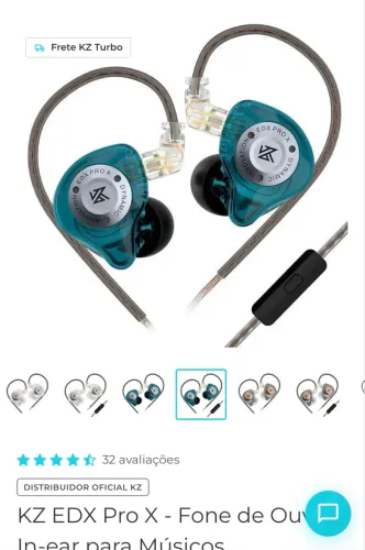Fone KZ EDX pro X Com Microfone - Original- Novo - Lacrado