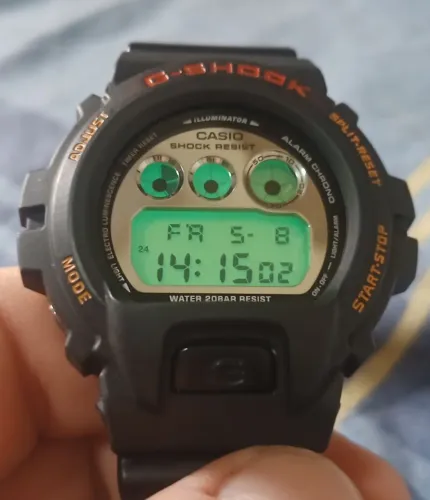 Relógio Casio G Shock DW 6900. Personalizado. Higienizado. Bateria e Bezel novo. Único 