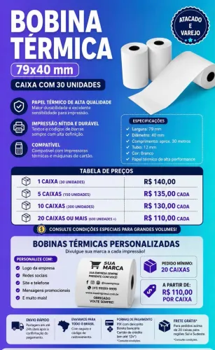 Bobina Térmica Branca