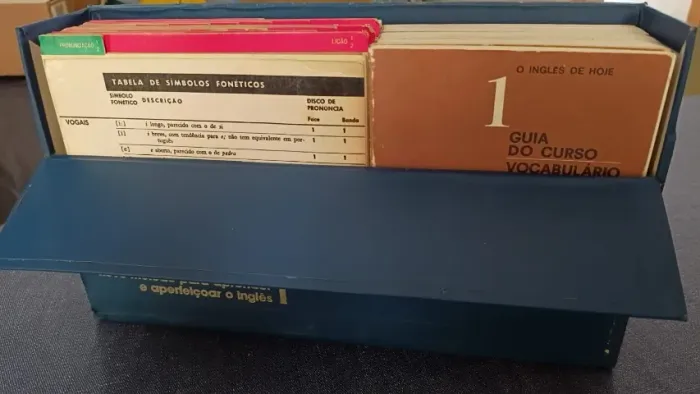 CURSO DE INGLÊS READER?S DIGEST VINTAGE ? 5 LIVROS + 20 DISCOS DE VINIL + CAIXA ORIGINAL