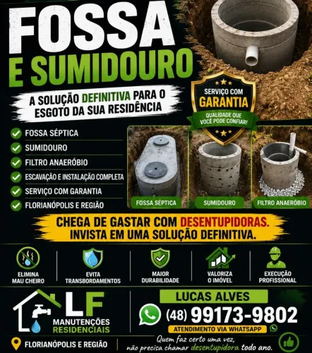 FOSSA E SUMIDOURO EM FLORIANÓPOLIS E REGIÃO
