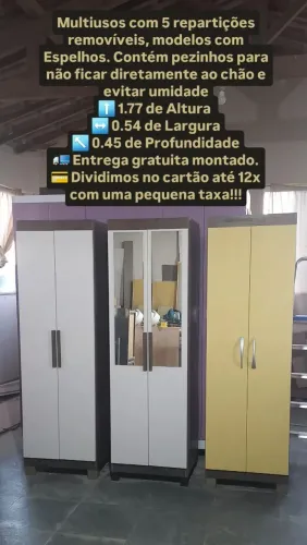 Entrega gratuita montado, multiusos com 5 repartições, também modelos com Espelhos.