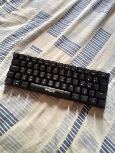 Teclado Mecanico Pichau Aurum V60, RGB, Switch Huano Vermelho, Preto, PG-ARML-RGB01