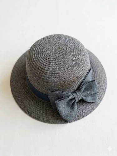 Chapéu Feminino azul com Laço - Elegante