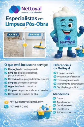 Limpeza de condomínio, empresa,pós obra,pre mudança,