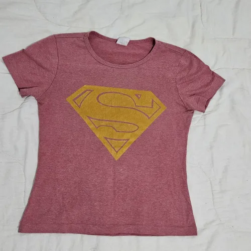 Baby Look Super Man Salmão Tamanho M