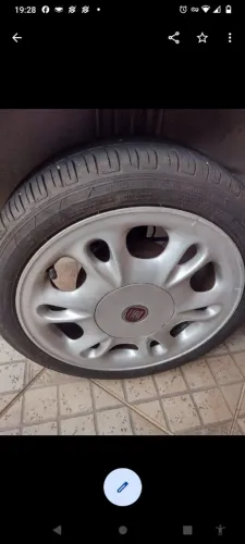 Jogo de Rodas Liga Leve aro 15' da Fiat Originais + Pneus Excelente