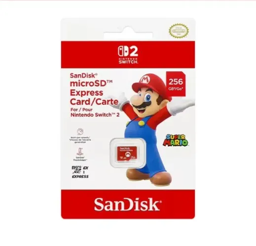 Sandisk 256gb Microsd Express Para Nintendo Switch 2 880mb/s
