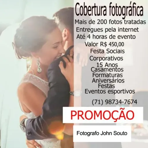 Fotógrafo - Casamento e festas R$ 450,00
