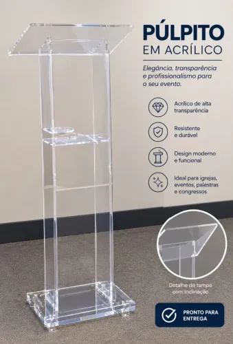 Púlpito em Acrílico para Festas