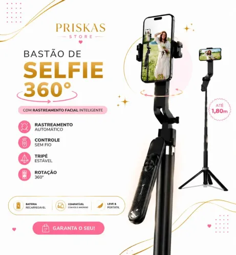 Tripé Estabilizador com Rastreamento Facial Inteligente (AI Camera PEI-SK11)