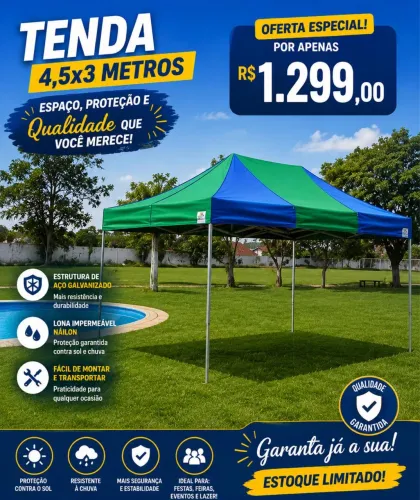 Tenda 3x4,5 lona náilon OFERTA