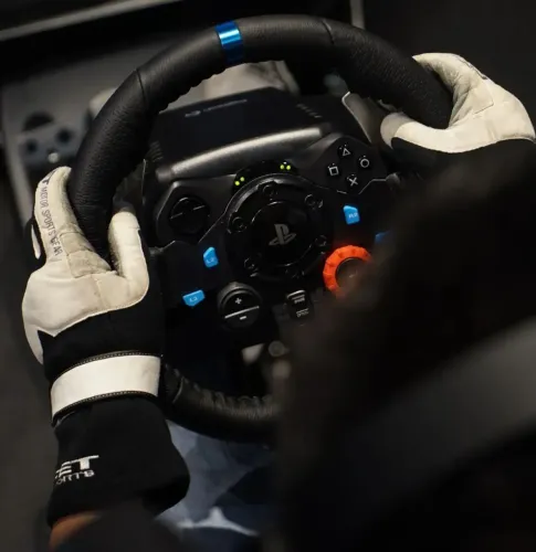 Volante g29 driving force Logitech completo