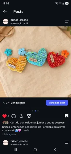 Coração croche Amigurumi