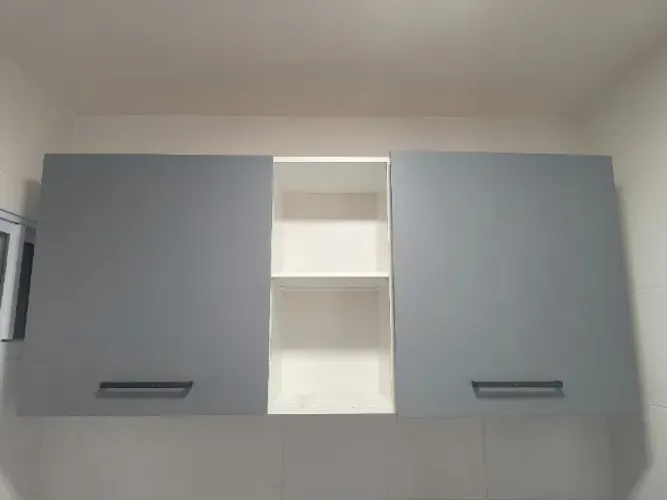 Armário de Cozinha Branco/Cinza Seminovo 150x65