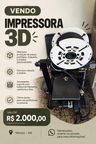 VENDO IMPRESSORA 3 D