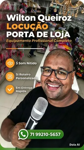 Locução porta de loja profissional