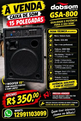 Caixa 15 P com potencia
