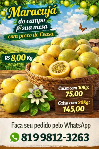 Maracujá do campo p sua mesa c preço de Ceasa 
