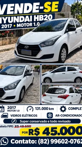 Hyundai HB20 Comf./c.plus/c.style 1.0 Flex 12V 2017