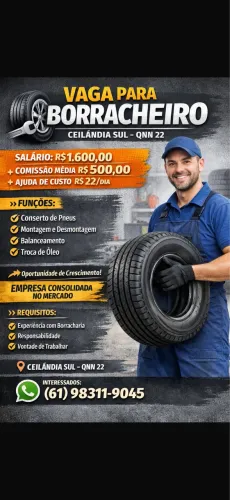 Vaga para borracheiro 