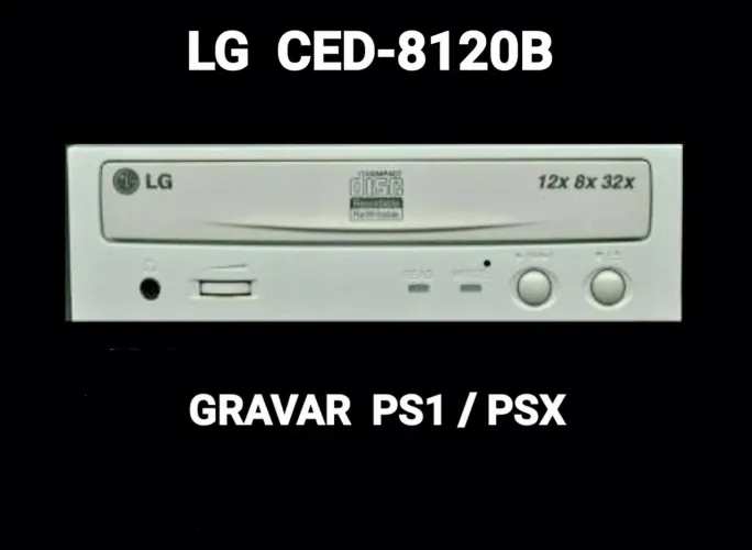 GRAVADOR DE CD LG CED-8120B GRAVE SEUS JOGOS PLAYSTATION 1 PS1 / PSX EM 4x CÓPIA PERFEITA