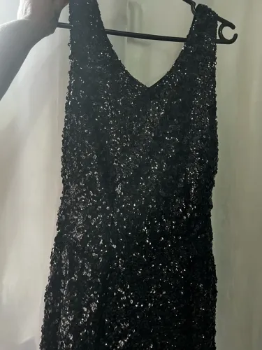 Vestido paete preto hallowen 