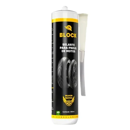 Vacina Selante Preventivo Block Motos 300ml Blindagem para Pneu com e sem Câmara pode reti