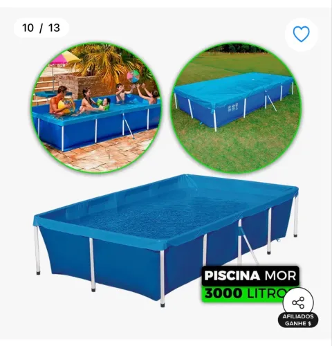 Vendo piscina mor de 3000 lt seminova