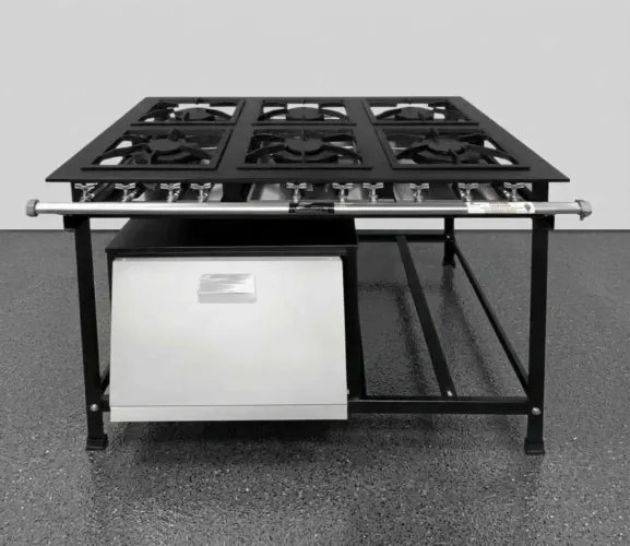 Fogão Industrial Novo 6 bocas com Forno - marca JCN 