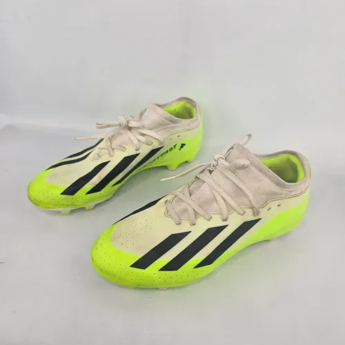 Chuteira Adidas 36 crazyfast branca com verde limão 