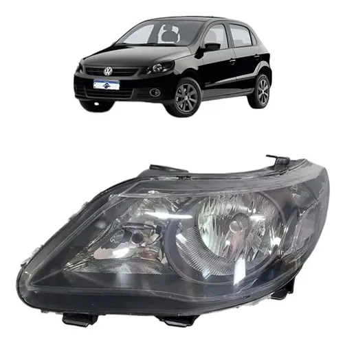 Farol Gol G5 2009 2010 2011 2012 Foco Duplo Máscara Negra Le Esquerdo/motorista
