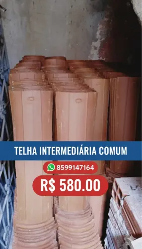 Telhas colonial de primeira e telha intermediária 
