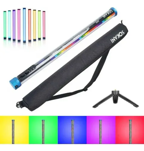 Bastão De Led RGB Sokani X25 Profissional Controle Tubo
