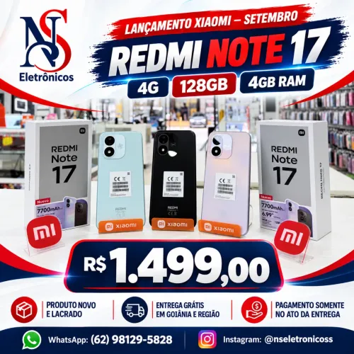 Celular Redmi Note 17 4G 128GB 4GB RAM LACRADO ENTREGAMOS GRÁTIS