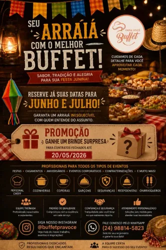 Buffet pra você seu sonho realizado com todo nosso carinho